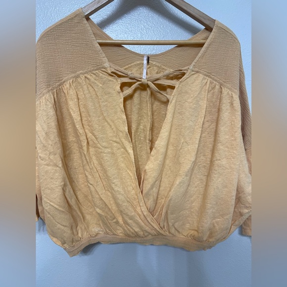 Free People Melon Gauze Blouse Size S/P - Picture 2 of 5